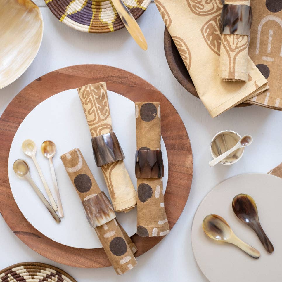 Horn Salt Cellar with Spoon